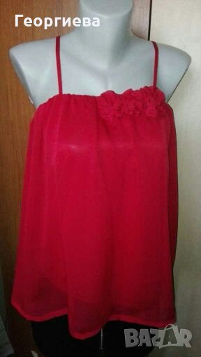 Дамски топ в червено, с красиви рози🌹🌹🌹S,M🌹🌹🌹арт.841, снимка 1