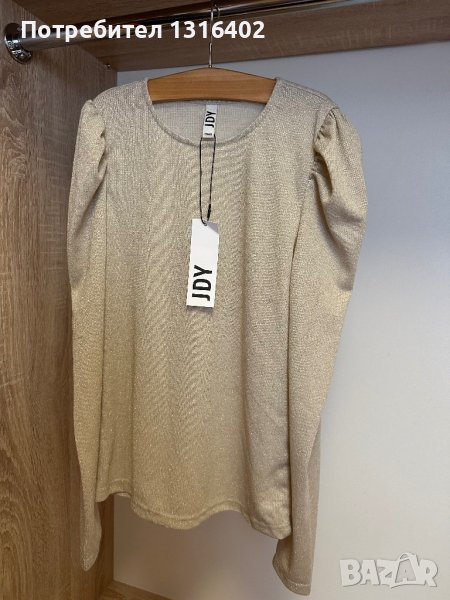 Нова златиста блузка “JDY”, размер S, снимка 1