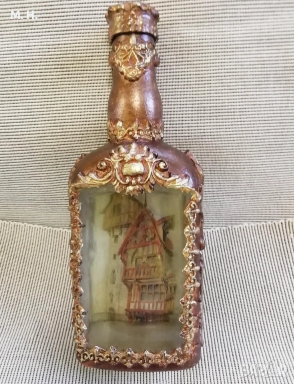 Ръчно декорирана бутилка , снимка 1