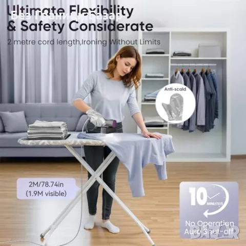 Нов Ръчен уред за пара VIWAVE 1200W туристическа ютия за дрехи 100-240V гладене пътуване багаж, снимка 6 - Ютии - 55934074