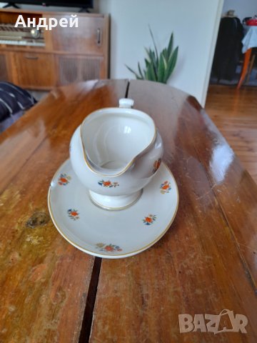 Стара порцеланова сосиера #4, снимка 2 - Антикварни и старинни предмети - 40451234