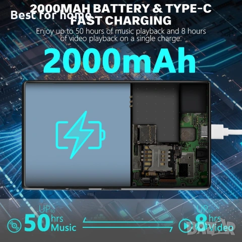 80GB MP3 плейър с Bluetooth и WiFi, снимка 7 - MP3 и MP4 плеъри - 54301344