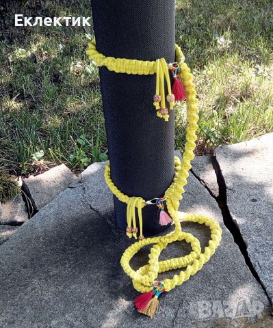 Макраме каиш за носене на йога, пилатес постелка, снимка 5 - Други - 37306835