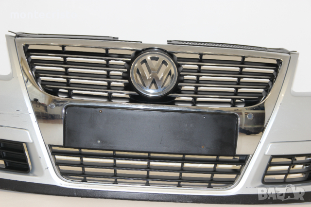 Предна броня VW Passat B6 (2005-2011г.) 3C0807217FGRU с отвори за парктроник, снимка 8 - Части - 44758425