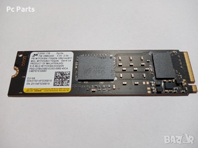 1TB Micron 2500 Nvme SSD Gen4 x4 m.2 2280