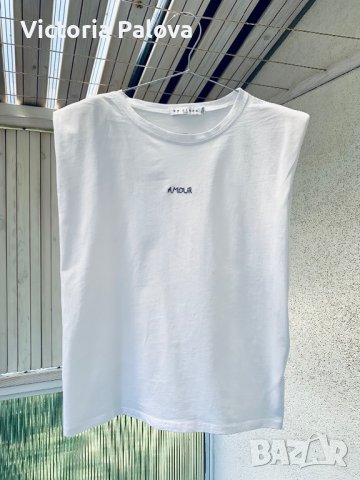 Бутикова тениска/топ с подплънки BY CLARA PARIS, снимка 9 - Тениски - 37590373