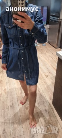 Дънкена рокля , снимка 2 - Рокли - 38985895