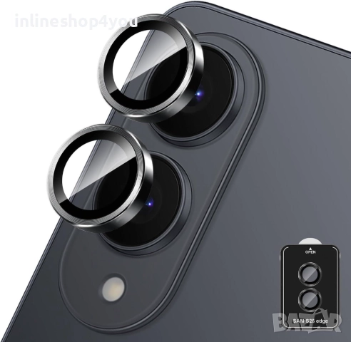 Стъклен Протектор за Камера Тип Рингове за Samsung Galaxy S25 Edge / S25 / S25 Ultra / S25+, снимка 4 - Резервни части за телефони - 52647733