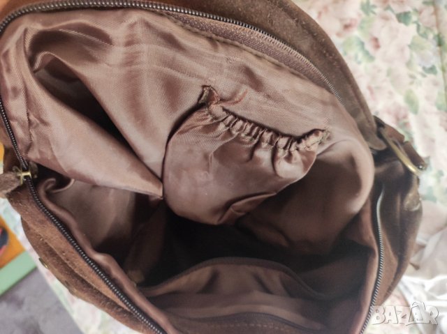Голяма, кафява, кожена, чанта, естествена кожа,Gan Marco Venturi , снимка 6 - Чанти - 28525081