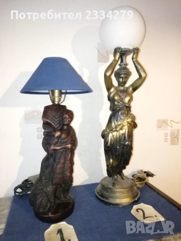 Нощни настолни лампи в бароков и флоренциански стил, снимка 3 - Настолни лампи - 52063072