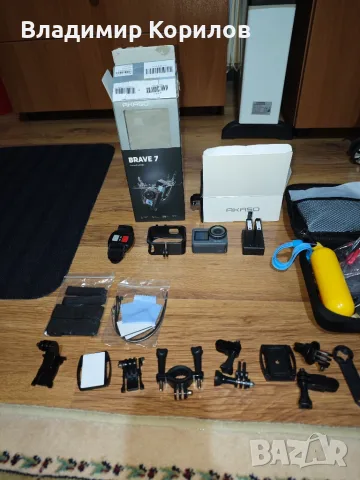 Екшън камера Akaso Brave 7 dual battery pack + комплект с всякакви приставки...