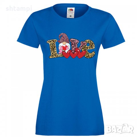 Дамска тениска Love Gnome Valentine's 12, снимка 7 - Тениски - 35552112