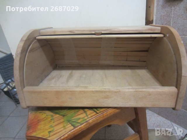 Стара дървена кутия за хляб, снимка 3 - Други - 31613842