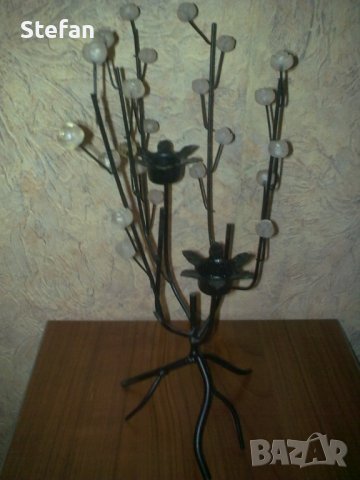 Свещници  от  метал, снимка 8 - Антикварни и старинни предмети - 38721164