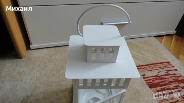 Метален фенер с врата, снимка 3 - Градински мебели, декорация  - 50828979