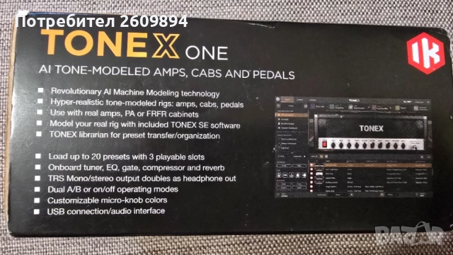 Tonex One mini modeling amp and еffects / Китарен Моделинг процесор , снимка 5 - Китари - 56080284