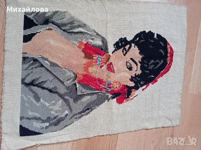 Гоблен "Испанска циганка" 30/40 см -за довършване на фона, снимка 5 - Гоблени - 49279659