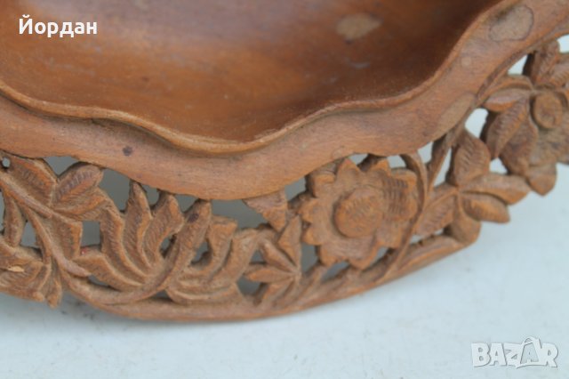 Чиния с дърворезба , снимка 4 - Декорация за дома - 37113467