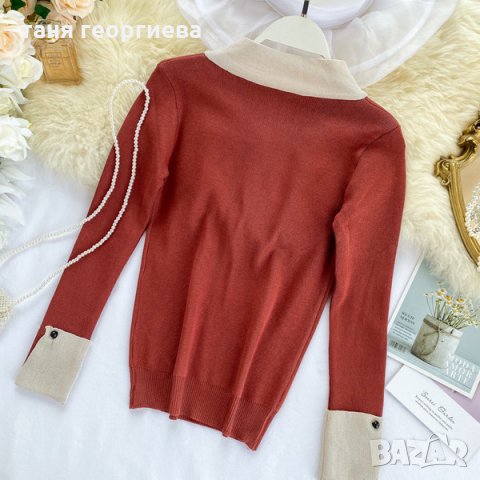 дамски блуза с панделка, снимка 2 - Блузи с дълъг ръкав и пуловери - 35130134