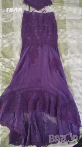 Лилава рокля от две части, снимка 7 - Рокли - 36816719