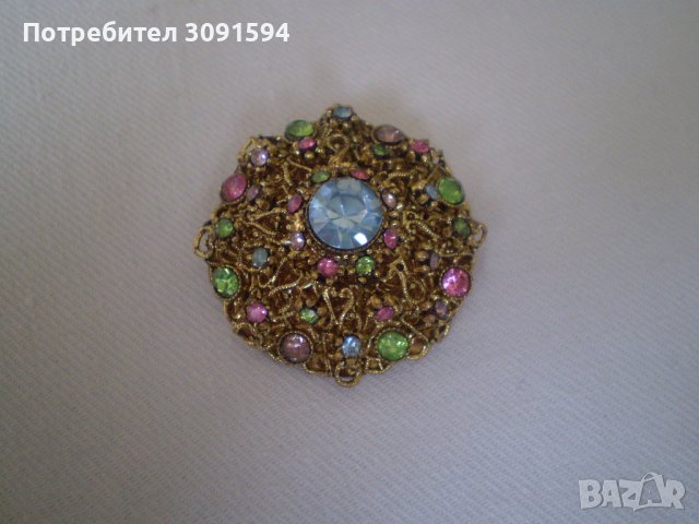   старина СТИЛНА Дамска брошка, снимка 2 - Антикварни и старинни предмети - 38209113