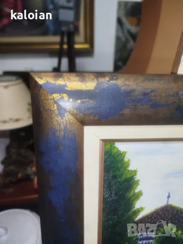 Масло на платно. Подписана испанска картина. Стилна рамка с размери от снимките. Цена 100 лв. Пълен , снимка 5 - Картини - 49785557