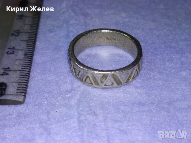СТАРИНЕН РЕТРО ОРНАМЕНТИРАН СРЕБЪРЕН ПРЪСТЕН ХАЛКА ОКСИДИРАНО СРЕБРО925 АНГЛИЯ РЪЧНА ИЗРАБОТКА 39913, снимка 16 - Антикварни и старинни предмети - 42613980