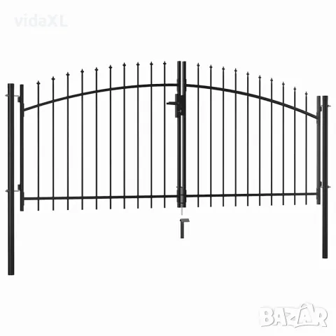 vidaXL Двойна оградна порта Woerden с копчест връх 299,5x149,5 см, снимка 1 - Огради и мрежи - 56146097