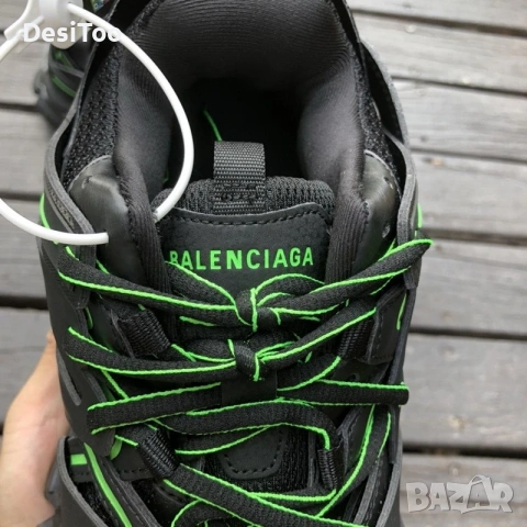 Balenciaga Track Sneaker "Black/Neon Green" , снимка 4 - Маратонки - 54358950