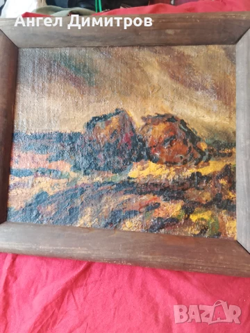 Стара маслена картина платно 