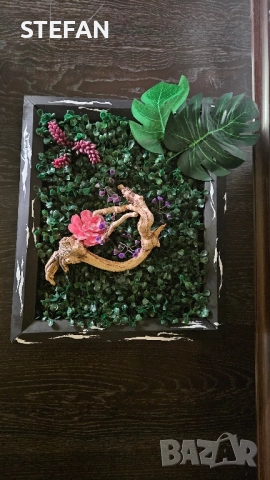 картина с корени и цветя за декорация , снимка 3 - Други - 51515220