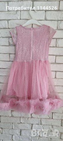 Розова финна рокля за принцеса 5-6г., от "Точици" , снимка 2 - Детски рокли и поли - 35599418