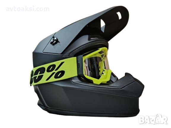 Каска Крос/Атв/Мотор с Очила 100%-10366, снимка 5 - Аксесоари и консумативи - 52857093