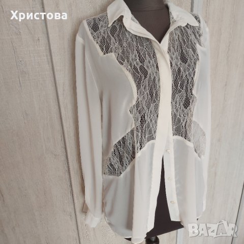 Риза АСОС в цвят екрю - 10,00лв., снимка 6 - Ризи - 30732782