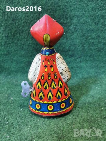 Стара ламаринена играчка с механизъм , снимка 3 - Колекции - 39642185