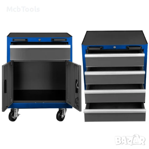 Комплект за работилница 6 части – работна маса, шкафове и сервизни колички – метални Hawek, снимка 7 - Други инструменти - 50748233