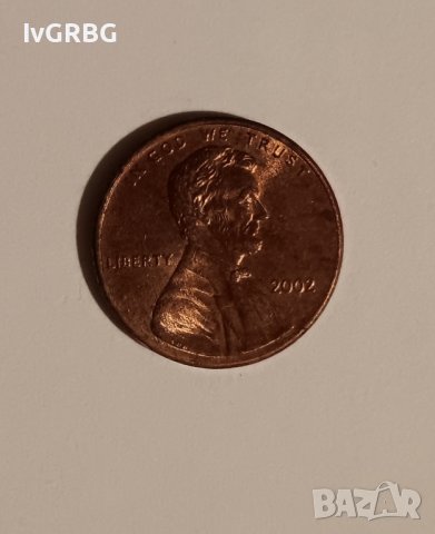 1 цент САЩ 2002 Америка 1 цент 2002 Линкълн, снимка 1 - Нумизматика и бонистика - 44467162