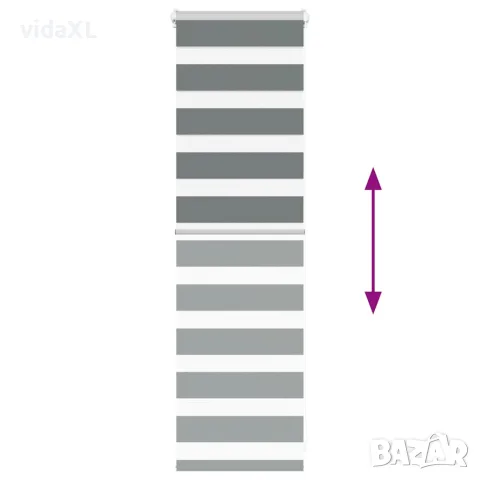 vidaXL Зеброва щора 50x100 см ширина на плата 45,9 cm полиестер, снимка 4 - Щори - 56147387