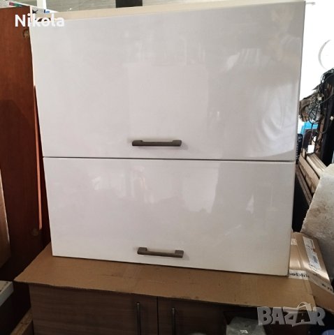 Кухненски шкафчета за стена бял гланц  73,5x74 x 32см, снимка 5 - Шкафове - 42827244