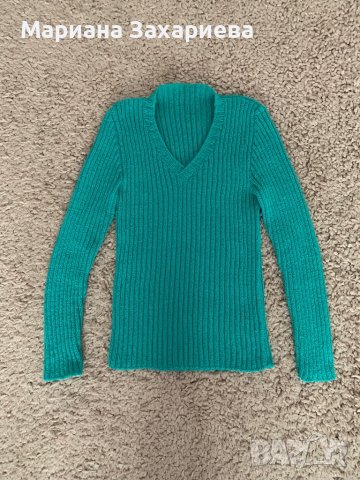 Дамска блуза (пуловер), размер XS-S, ръчно плетиво, нова