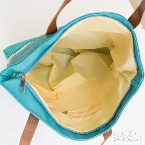 Дамска чанта в син цвят с контрастен принт марка  ART of POLO , снимка 5 - Чанти - 38444403