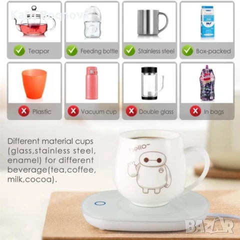 Нагревател за чаша, снимка 4 - Чаши - 51152304