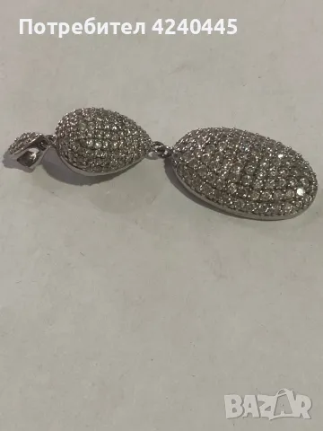 Сребърна висулка с циркони, снимка 2 - Колиета, медальони, синджири - 50312735