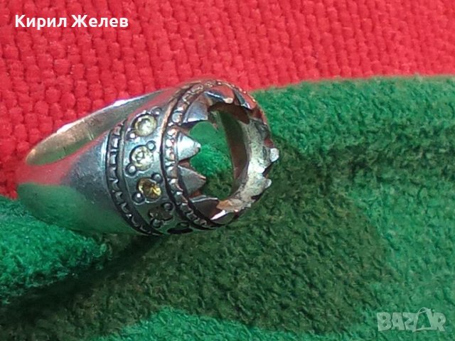 АВТОРСКИ СРЕБЪРЕН ПРЪСТЕН Марково СРЕБРО 925 с ЦИРКОНИ и ГНЕЗДО За ИНКРУСТИРАНЕ на СКЪП КАМЪК 34263, снимка 18 - Пръстени - 45932280