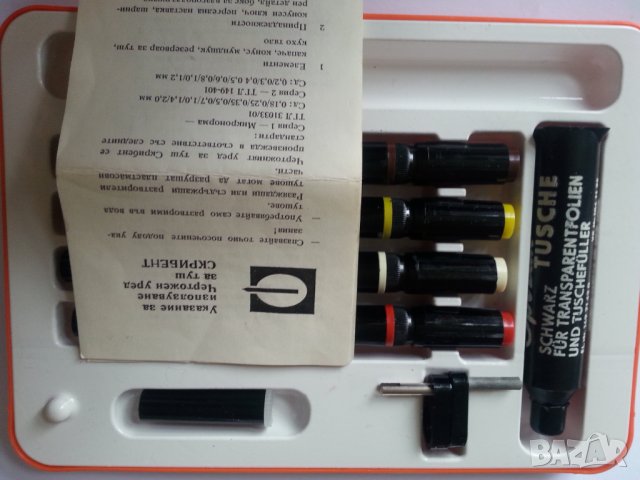 Рапидографи Scribent германски к-т от 4 писалки, Рапидограф на "Ален мак", Попово, НОВИ, неползвани , снимка 4 - Други ценни предмети - 30622844