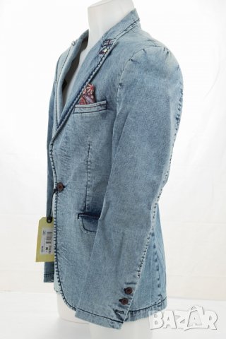 Светлосиньо памучно мъжко сако марка Sir Raymond Tailor, снимка 3 - Сака - 30978438