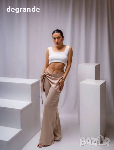 Кафяв дамски Панталон, снимка 4 - Панталони - 50905430