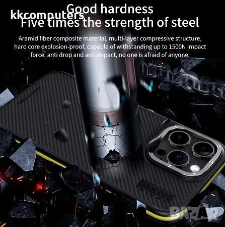 Калъф Wlons Skin Friendly KEVLAR MagSafe за iPhone 16 Pro Max 6.9 Баркод : 3131028, снимка 2 - Калъфи, кейсове - 48122453