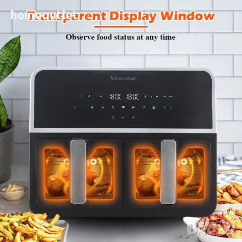 ПРОМОЦИЯ Фритюрник с горещ въздух (Air fryer) AKLS-AI-0343BL-DE, снимка 8 - Фритюрници - 47774721