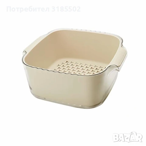 Многофункционална купа с гевгир 4 в 1 – за измиване, отцеждане и съхранение, снимка 2 - Прибори за хранене, готвене и сервиране - 51421462